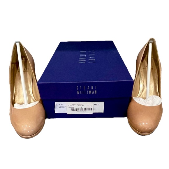 Sold Mercari STUART WEITZMAN Platswoon Pumps Adobe Nude Patent Leather Size 6 - Picture 6 of 10
